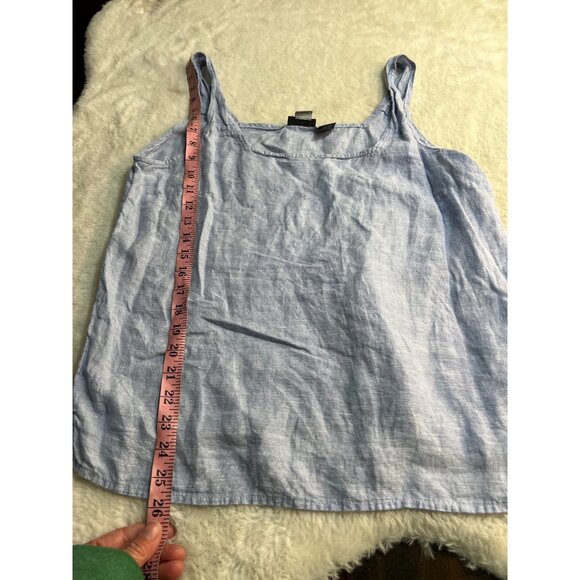 Tahari Light Blue Hemp Sleeveless Tank Top Womens Size Large - Picture 4 of 6